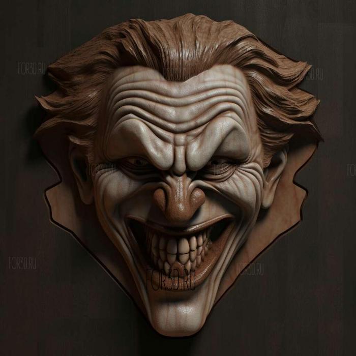 joker 3d model 4 stl model for CNC